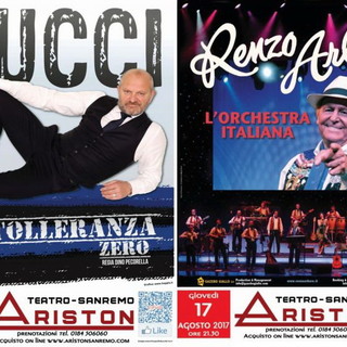 Sanremo: nella settimana di Ferragosto doppio appuntamento all'Ariston con Andrea Pucci e Renzo Arbore