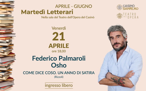 Sanremo: 'Come dice coso', venerdì prossimo Osho Federico Palmaroli ai Martedì Letterari Sanremo: 'Come dice coso', venerdì prossimo Osho Federico Palmaroli ai Martedì Letterari