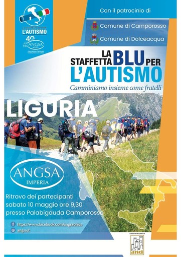 Torna la staffeta blu per l'autismo tra Dolceacqua e Camporosso