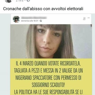 Imperia: post shock di un'imperiese sulla morte di Pamela Mastropietro. Interviene il direttore del tg La7 Enrico Mentana: "Avvoltoio elettorale"