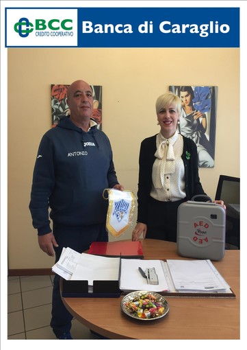 Sanremo: un defibrillatore per la Polisportiva Matuziana grazie al contributo della Banca di Caraglio