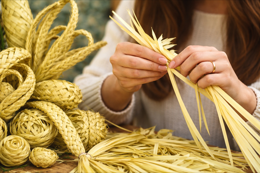 Tradizione e solidarietà per gli animali: a Bordighera Martina Lorenzi mostra l’arte dell’intreccio dei parmureli (Foto)
