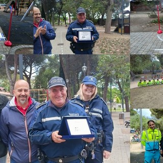 Vallecrosia, bimbi dell'Andrea Doria a lezione di sicurezza stradale con la polizia locale (Foto e video)