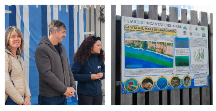 “I giardini incantati del mare”, Camporosso inaugura un pannello informativo dedicato alla Cymodocea nodosa (Foto e video)