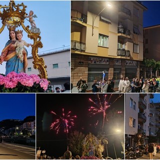Vallecrosia, processione e fuochi d'artificio: comunità riunita per la 'Festa di Maria Ausiliatrice' (Foto e video)