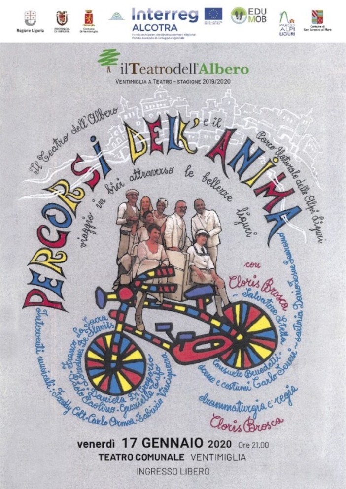 Ventimiglia: domani, Cloris Brosca e Il Teatro dell'Albero al Teatro Comunale