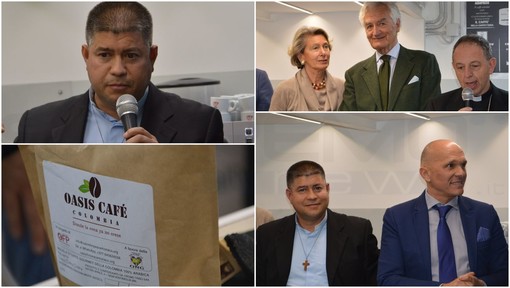 Ventimiglia: dalle piantagioni di coca a quelle di caffè, don Rito Alvarez, Fundacion Oasis de Amor y Paz e Oasis For Peace insieme per lanciare ‘Oasis Cafè Colombia’ (Foto e Video)