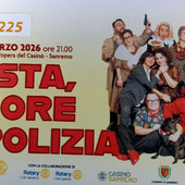 Sanremo, Teatro del Casinò gremito per “Pane Amore e Polizia”: il Rotary Club Hanbury sostiene il Giardino Terapeutico Alzheimer Sanremo, Teatro del Casinò gremito per “Pane Amore e Polizia”: il Rotary Club Hanbury sostiene il Giardino Terapeutico Alzheimer