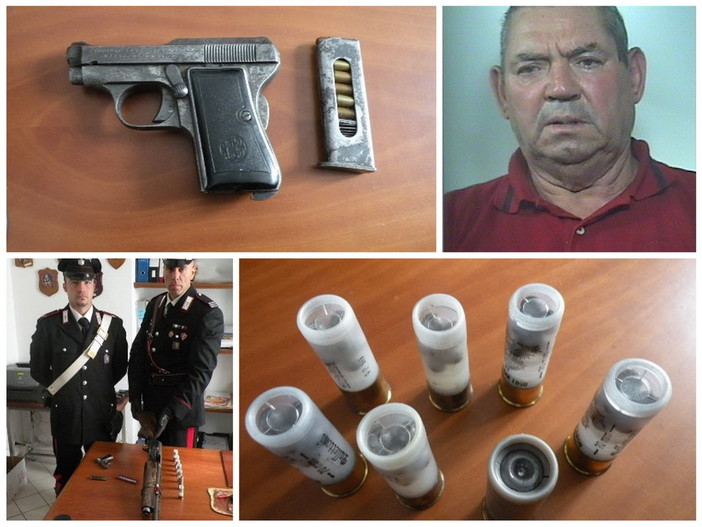 Soldano: Carabinieri arrestano 61enne, tra casa ed auto aveva un piccolo arsenale