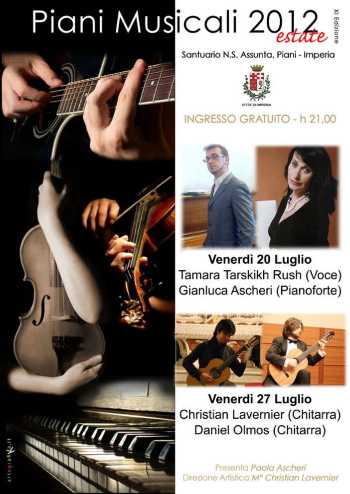 Imperia: dal 20 luglio 'Piani Musicali Estate 2012' Imperia: dal 20 luglio 'Piani Musicali Estate 2012'