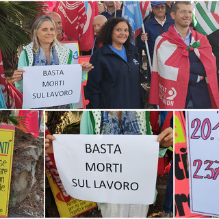 "Basta morti sul lavoro!", i sindacati protestano davanti alla Prefettura di Imperia: "Formazione a scuola e patente a punti per le aziende" (foto e video) "Basta morti sul lavoro!", i sindacati protestano davanti alla Prefettura di Imperia: "Formazione a scuola e patente a punti per le aziende" (foto e video)