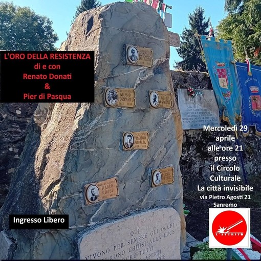 Sanremo, “L’oro della Resistenza” in scena alla Città Invisibile tra teatro e memoria