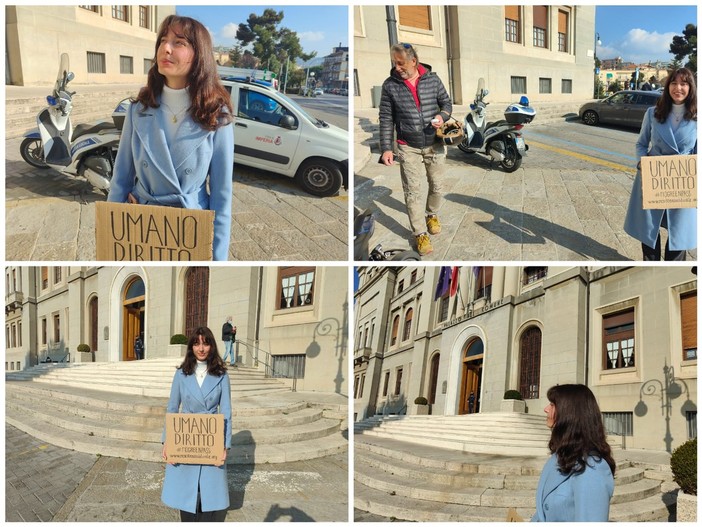 Imperia, secondo giorno di protesta silenziosa per Alice Capaccio davanti al Comune. “Non mi aspettavo così tanto affetto” (foto e video)