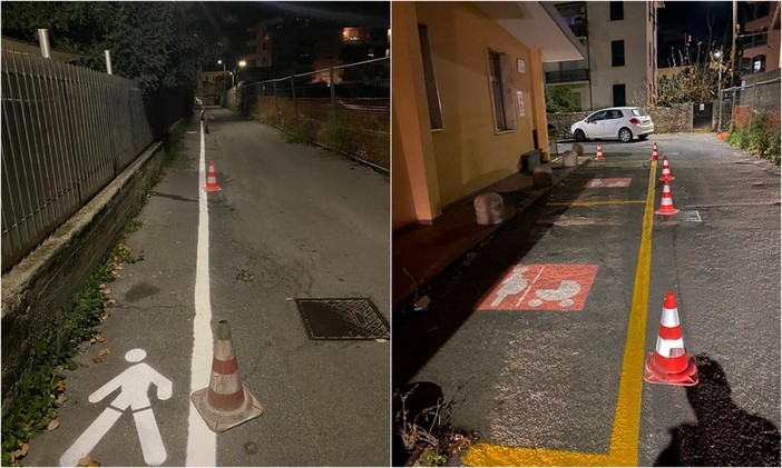 Ventimiglia, sicurezza e accessibilità: spuntano posteggi riservati e passaggi pedonali in vico Arene (Foto) Ventimiglia, sicurezza e accessibilità: spuntano posteggi riservati e passaggi pedonali in vico Arene (Foto)