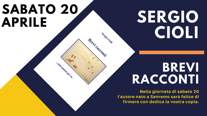 Sanremo: sabato la presentazione del libro del matuziano Sergio Gioli