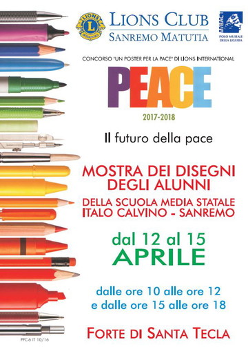 Sanremo: al forte di Santa Tecla ritorna il Poster della Pace del Lions Club International