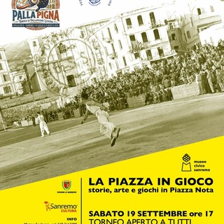 Sanremo, sabato 19 settembre in piazza Nota nuovo appuntamento di “PallaPigna” con un torneo di pallapugno leggera Sanremo, sabato 19 settembre in piazza Nota nuovo appuntamento di “PallaPigna” con un torneo di pallapugno leggera