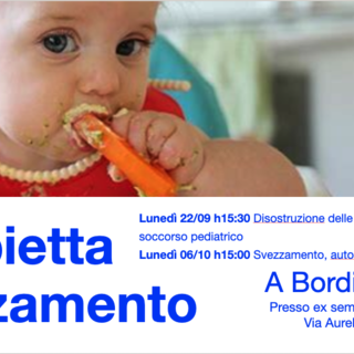 Bordighera: Centro Promozione Famiglia, doppio incontro gratuito dedicato allo svezzamento del bambino