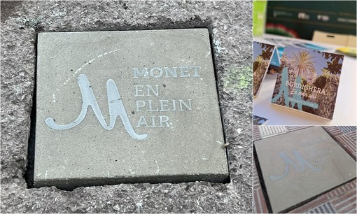 'Monet en plein air', a Bordighera spuntano le pietre segnavia (Foto) 'Monet en plein air', a Bordighera spuntano le pietre segnavia (Foto)