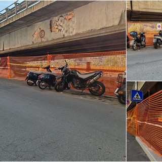 Ventimiglia, chiuso il parcheggio sotto al cavalcavia. Di Muro: "Andremo a ridisegnare i posti auto in via Tenda" (Foto e video)
