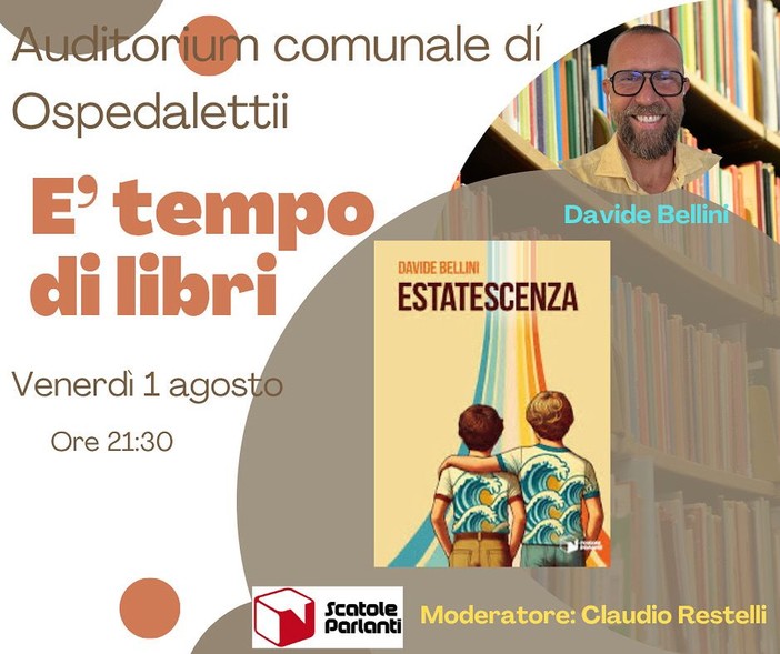 Ospedaletti: Davide Bellini presenta il suo romanzo breve Estatescenza"