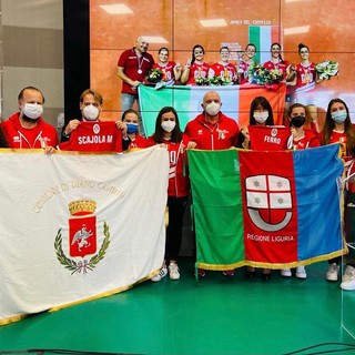 Gli Assessori regionali Marco Scajola e Simona Ferro premiano le campionesse italiane di pallapugno ‘Amici del Castello’