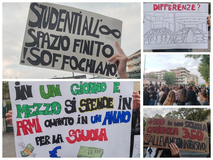 Ventimiglia, "Siamo troppi! Vogliamo spazio e sicurezza": scatta la protesta degli studenti del liceo Aprosio (Foto e video)