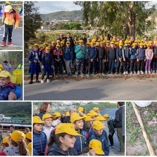 I bambini di Taggia e Levà con I Deplasticati per pulire la pista ciclabile a lato del torrente Argentina (Foto e Video Servizio) I bambini di Taggia e Levà con I Deplasticati per pulire la pista ciclabile a lato del torrente Argentina (Foto e Video Servizio)