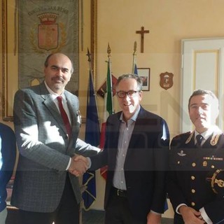 Sanremo: visita in città del Questore Leopoldo Laricchia, accompagnato dal dirigente Lorenzo Manso Sanremo: visita in città del Questore Leopoldo Laricchia, accompagnato dal dirigente Lorenzo Manso