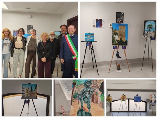 Art therapy a Ventimiglia, quadri in mostra alla casa della comunità (Foto e video)