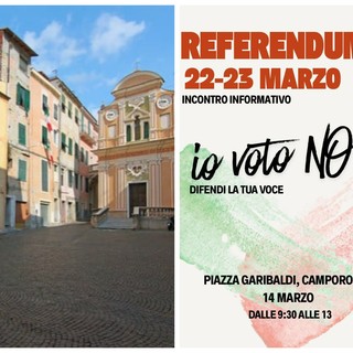 Referendum del 22 e 23 marzo, "Io voto No": annullato l'incontro informativo a Camporosso