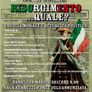 Ventimiglia: sabato 28 al Forte dell'Annunziata, convegno dal tema 'Risorgimento... quale?' Ventimiglia: sabato 28 al Forte dell'Annunziata, convegno dal tema 'Risorgimento... quale?'