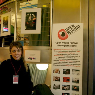 Nella foto scattata da David Tinius Rossi la fotografa Raffaella Sottile