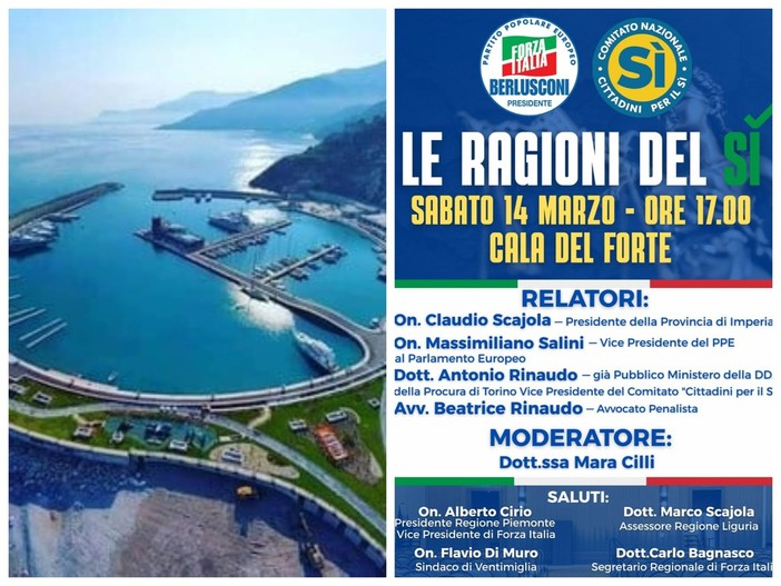 A Ventimiglia incontro su "Le ragioni del Sì: un referendum per il futuro" (Foto)