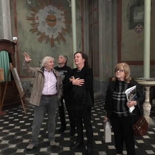 Cervo: visita di Red Canzian l'ex bassista dei Pooh insieme alla figlia Chiara