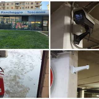 Imperia, nuovo raid vandalico: stavolta tocca al parcheggio ‘Toscanini’. La polizia individua 6 minorenni (foto)