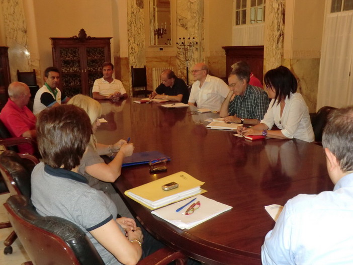 Una delle ultime riunioni sull'Imu con i capigruppo Una delle ultime riunioni sull'Imu con i capigruppo