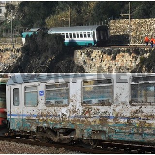 Treno deragliato ad Andora: 3 rimorchiatori e un pontone per le 4 gru terrestri partiranno da Genova per Andora