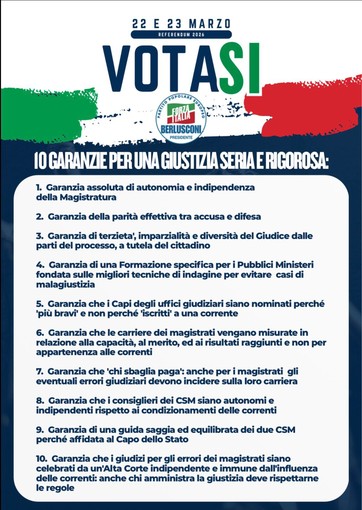Referendum del 22 e 23 marzo, gazebo informativo di Forza Italia a Camporosso (Foto)