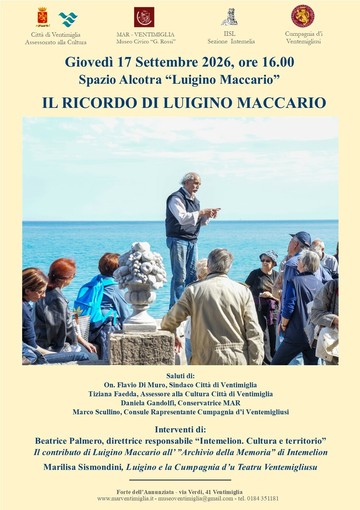 Ventimiglia, il Museo Civico Archeologico "Girolamo Rossi" ricorda Luigino Maccario al Forte dell'Annunziata