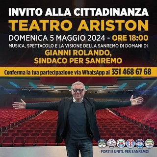 Elezioni Sanremo: esponenti politici nazionali, spettacolo e candidati per Rolando all’Ariston