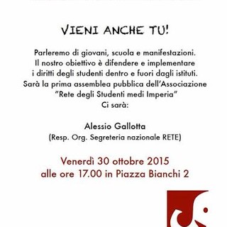 Imperia: venerdì la prima assemblea pubblica di "Rete degli Studenti Medi"