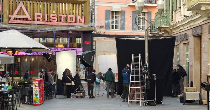 Le ultime riprese in via Mameli