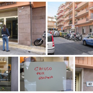 Sanremo: rapina a mano armata alla filiale Veneto Banca in via Lamarmora, sottratti circa 5mila euro