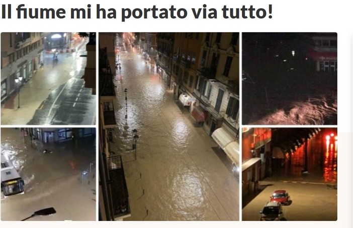 "Il fiume mi ha portato via tutto", ventimigliese lancia una raccolta fondi online dopo l'alluvione