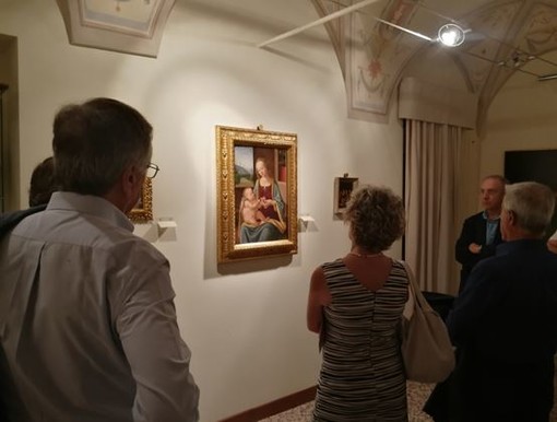 Visita del Rotary Club Sanremo Hanbury alla Pinacoteca Rambaldi nel Museo di Villa Luca a Coldirodi