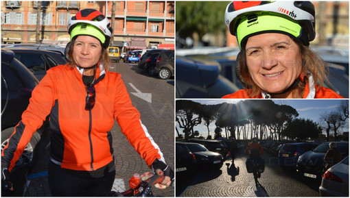 Da Ventimiglia a Barcellona in bicicletta per la seconda volta. E’ iniziata la lunga traversata della ‘bicigrina’ Rosalia Ciancio (Foto e Video)