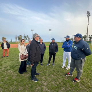 Elezioni Sanremo: Gianni Rolando in visita al campo da baseball di Pian di Poma Elezioni Sanremo: Gianni Rolando in visita al campo da baseball di Pian di Poma