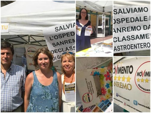 Partita a Imperia e a Sanremo la raccolta firme del M5S contro il declassamento dei reparti di gastroenterologia e di chirurgia vascolare