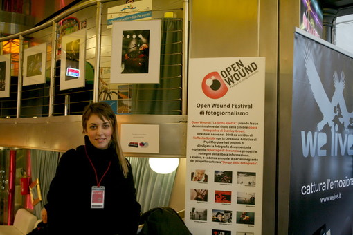 Nella foto scattata da David Tinius Rossi la fotografa Raffaella Sottile